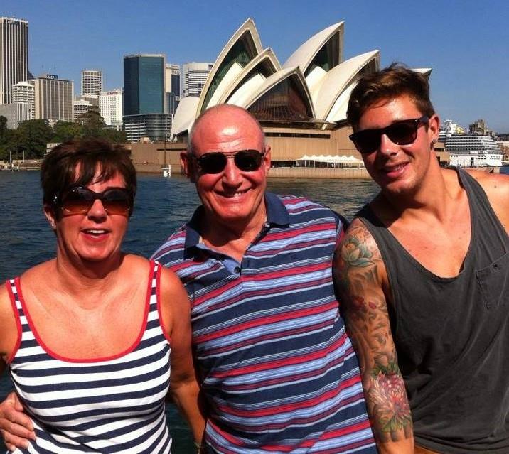 Angela, Keith and Matthew on holiday in Australia